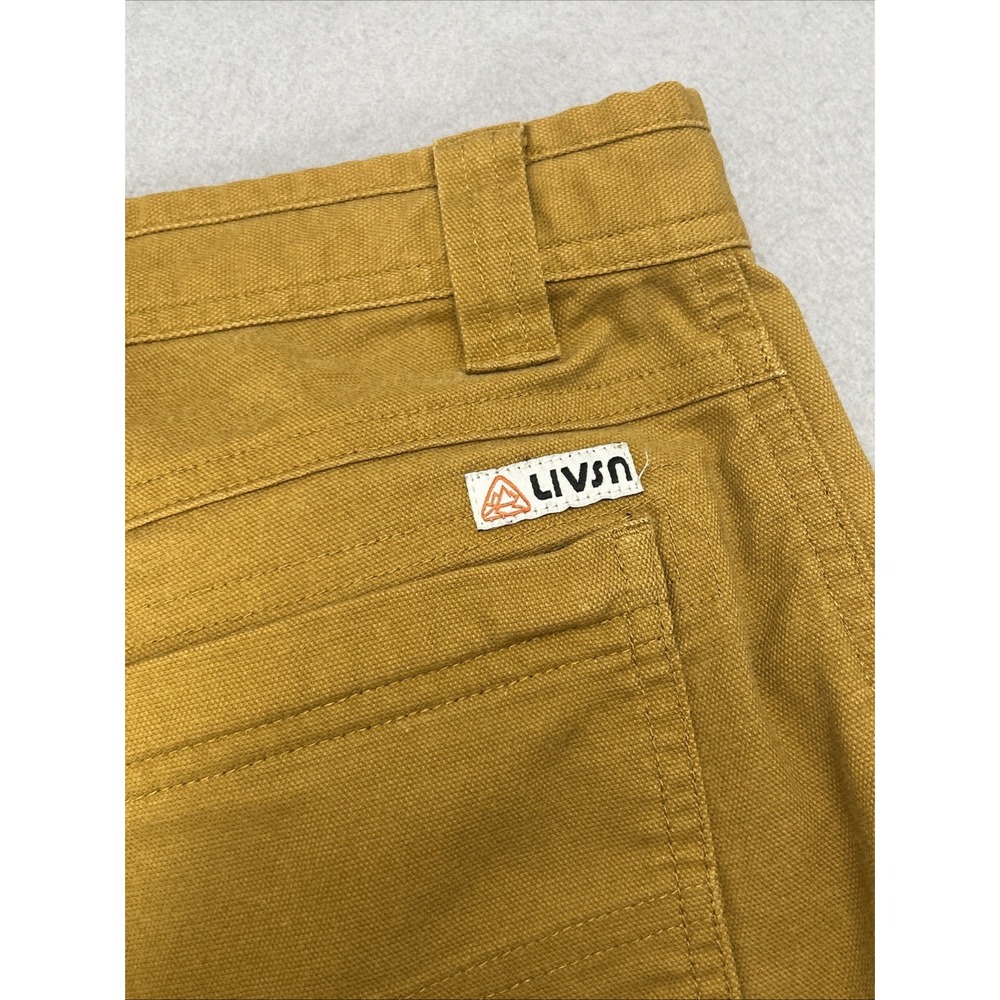 LIVSN Flex Canvas Pants V3 Men 32x29 Carmel Mustard Organic Cotton Blend Outdoor - Picture 4 of 13